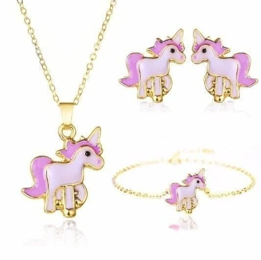 Purple Unicorn Jewelry Set - Unicorn