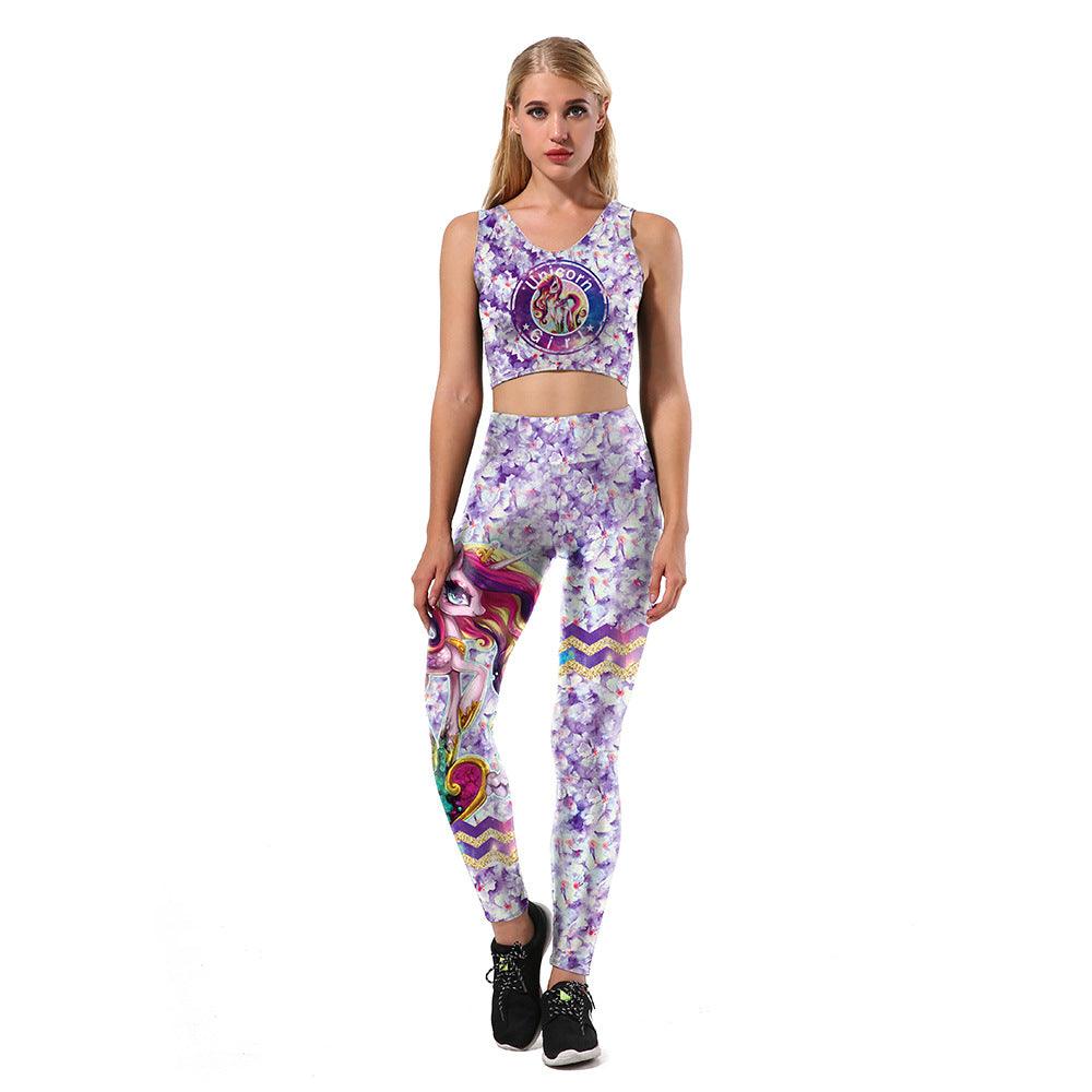 Women s Unicorn Bodycon Mini Top Legging Set A unicorn