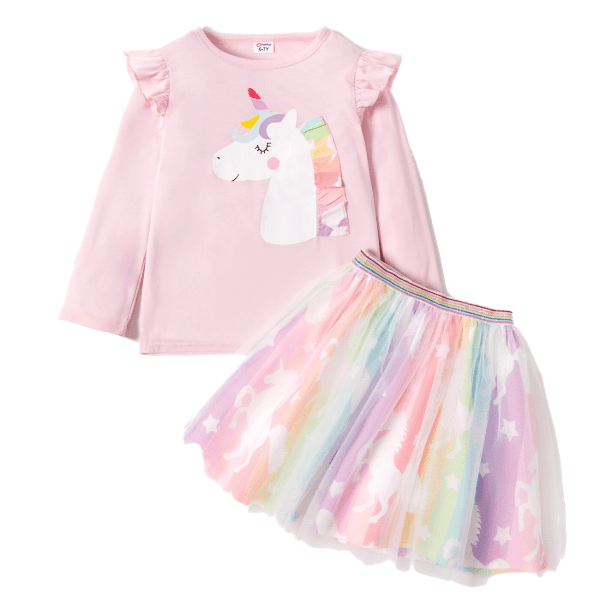 Conjunto de unicornio multicolor para niñas - Unicornio