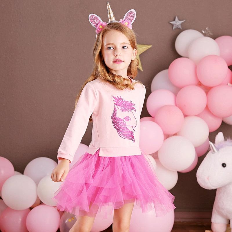 Girl's Unicorn Tutu Dress & Tights Set - Unicorn