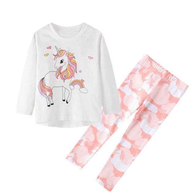 Girl's Unicorn T-shirt & Pants Set - Unicorn