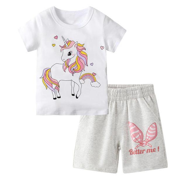 Conjunto niña camiseta y short unicornio - Unicorn