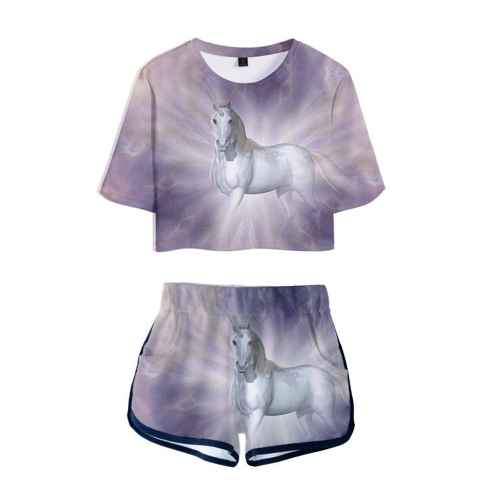 Conjunto camiseta y short mujer unicornio - Unicorn