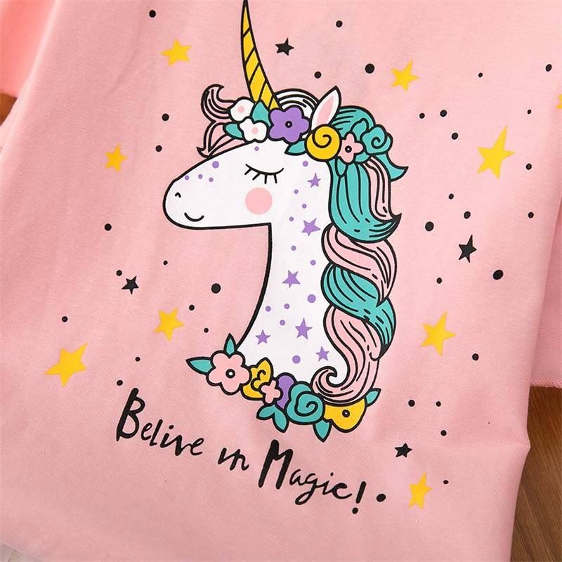 Conjunto de camiseta y tutú de unicornio - Unicornio