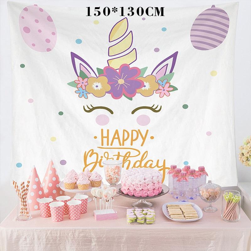 Happy Birthday unicorn balloon garland - Unicorn