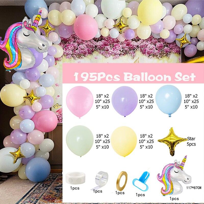 Guirnalda de globos de unicornio Happy Birthday - Unicornio