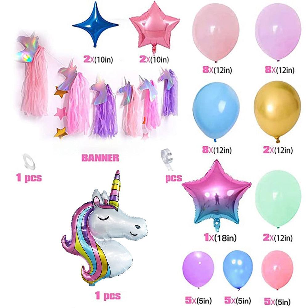 Guirnalda de globos unicornio mágico - Unicornio