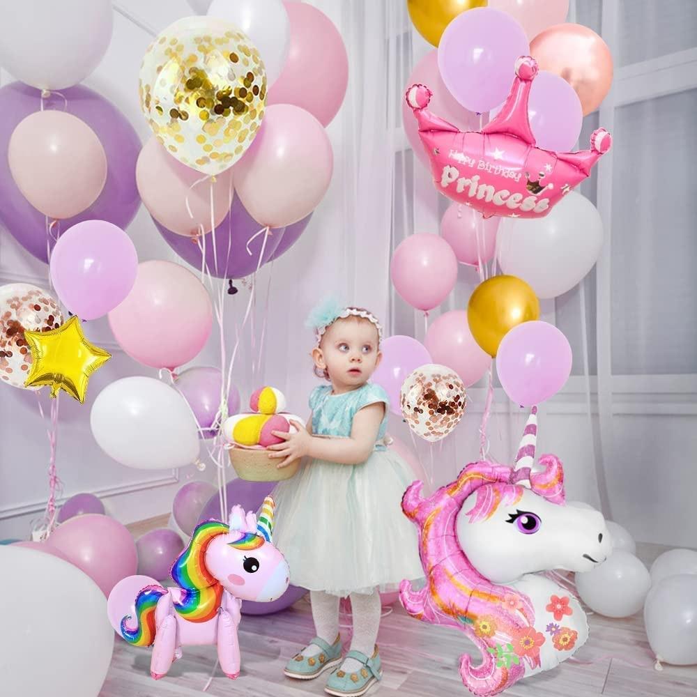Unicorn princess macaroon balloon garland - Unicorn