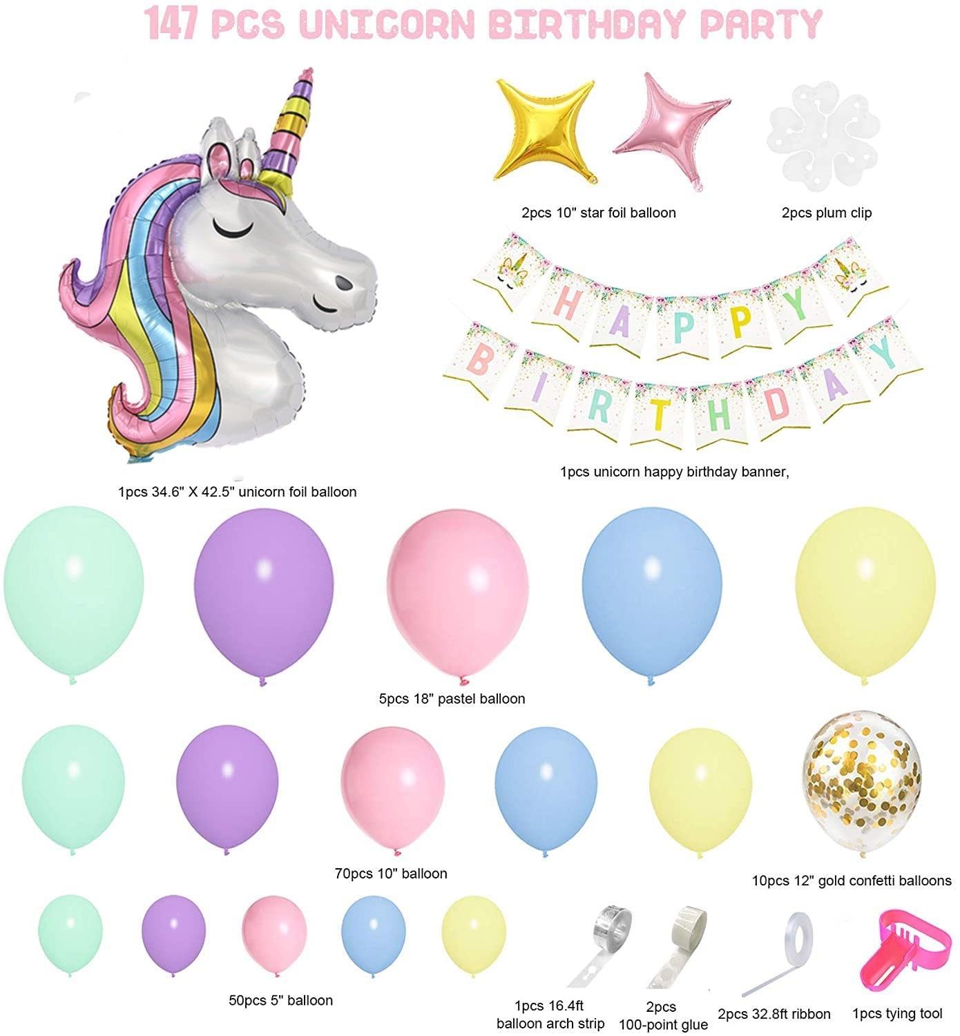 Guirnalda feliz cumpleaños unicornio - Unicornio