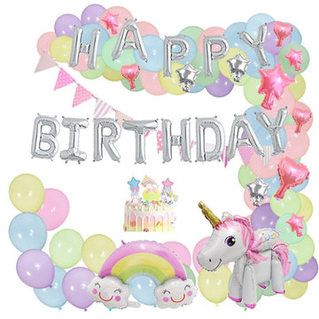 3D unicorn garland birthday decoration