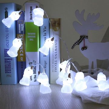 White luminous 3D unicorn garland