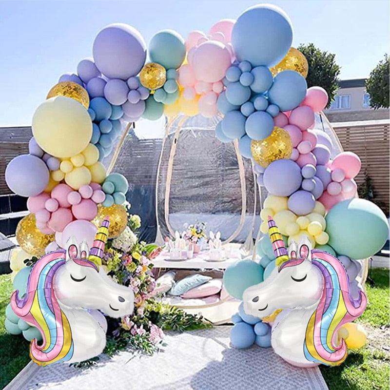 Ballon gonflable XL - Licorne géante - Décoration d'anniversaire - Fête -  Fille - Ballon XXL - Pour anniversaire d'enfant - À l'hélium - Kopper-24 
