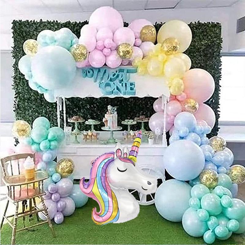 Guirnalda hinchable de unicornio y globos de decoración de bodas - Unicornio