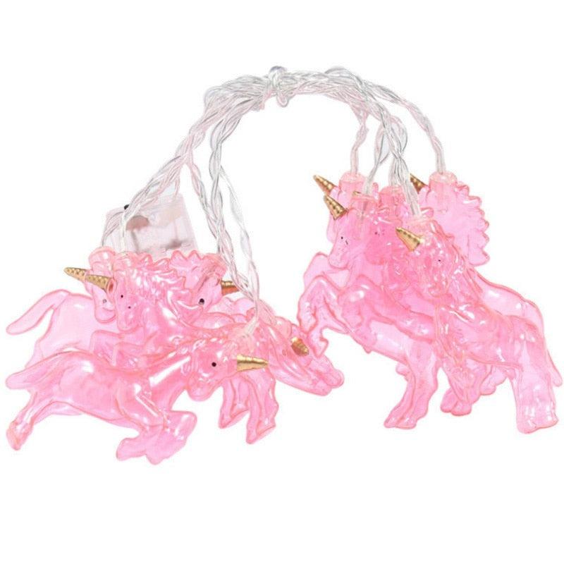 Guirnalda de luz mini unicornios rosas