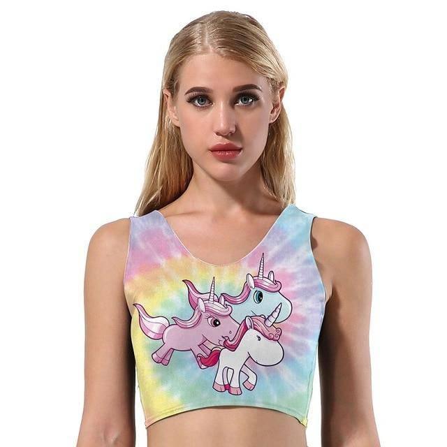 Camiseta deportiva de unicornio para mujer - Unicornio