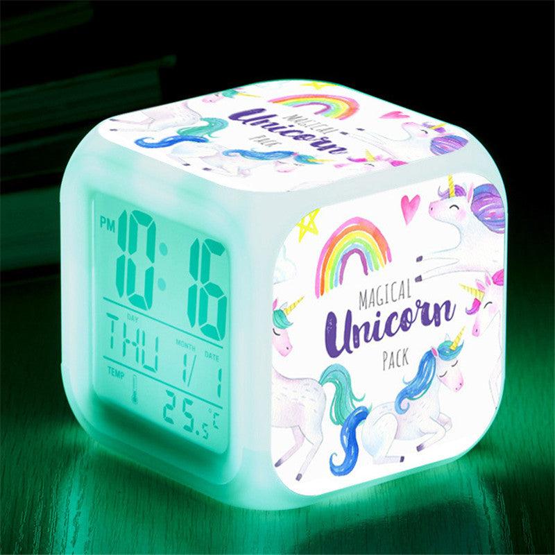 Horloge électronique licorne qui change de couleur - Licorne