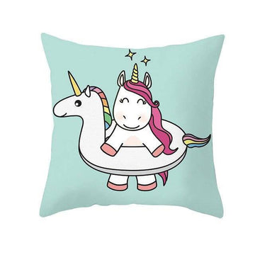 Cushion cover Unicorn buoy drawing - unicorn