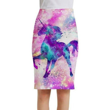 Unicorn Straight Skirt For Women - Unicorn