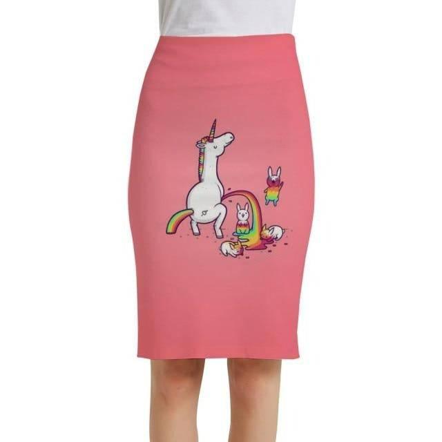 Falda recta de unicornio para mujer - Unicornio