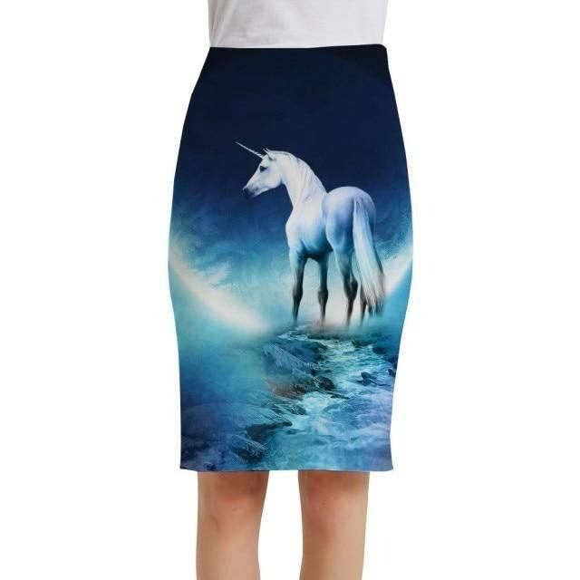 Unicorn Straight Skirt For Women - Unicorn
