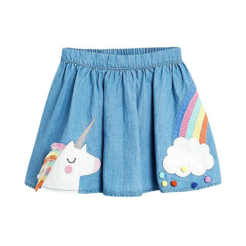 Falda de unicornio arcoíris para niña - Unicornio