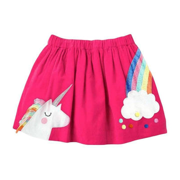 Falda de unicornio arcoíris para niña - Unicornio