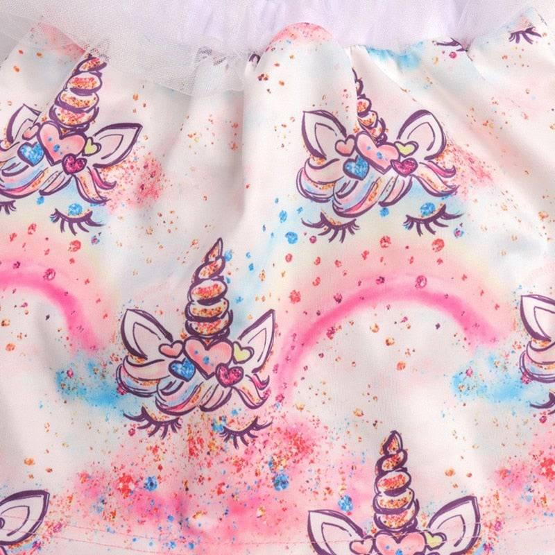 Girl's Gradient Colors Unicorn Skirt - Unicorn