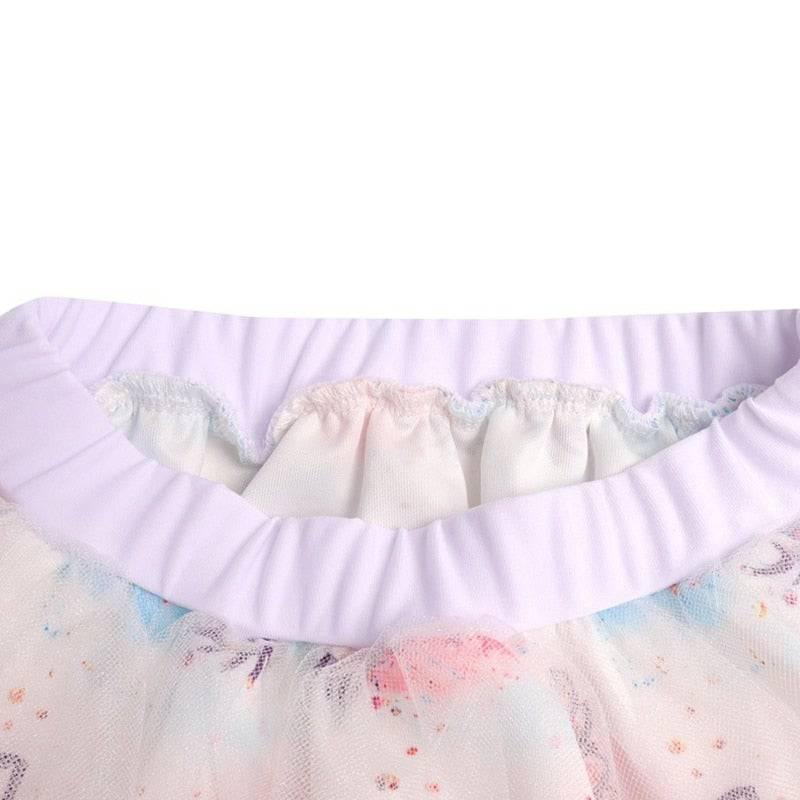 Falda de unicornio de colores degradados para niña - Unicornio
