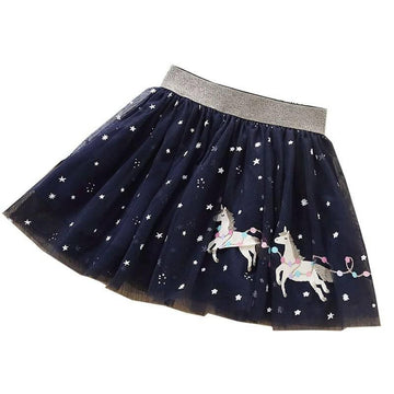 Starry Unicorn Tulle Skirt For Girls - Unicorn