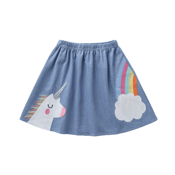 Falda de unicornio acampanada para niña - Unicornio