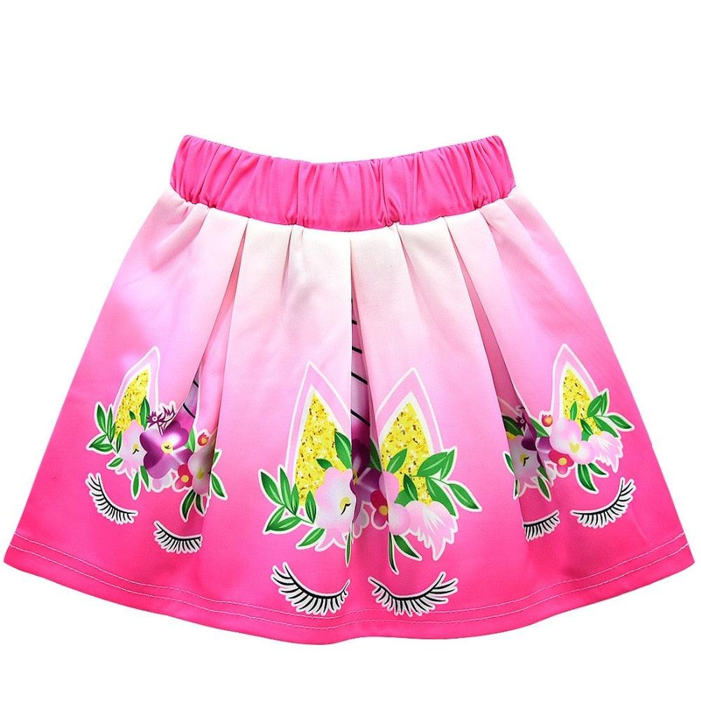 Girl's pink unicorn skirt