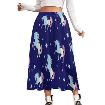 Trendy unicorn long skirt