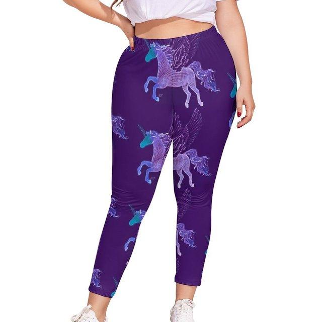 Women's round unicorn leggings
