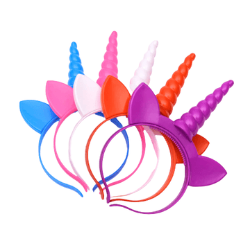 Set of 12 glitter unicorn headbands