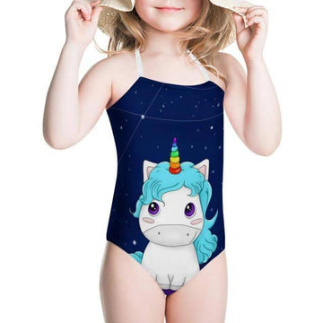 Starry sky unicorn swimsuit - Unicorn