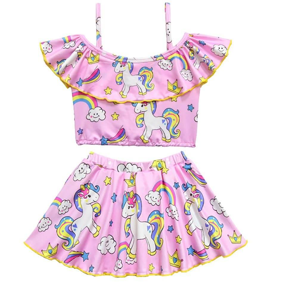 Unicorn two-piece skirt swimsuit - Unicorn