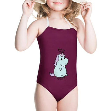 Girl's unicorn one-piece swimsuit
