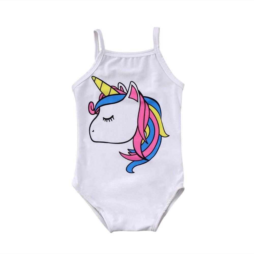 Girl's unicorn swimsuit