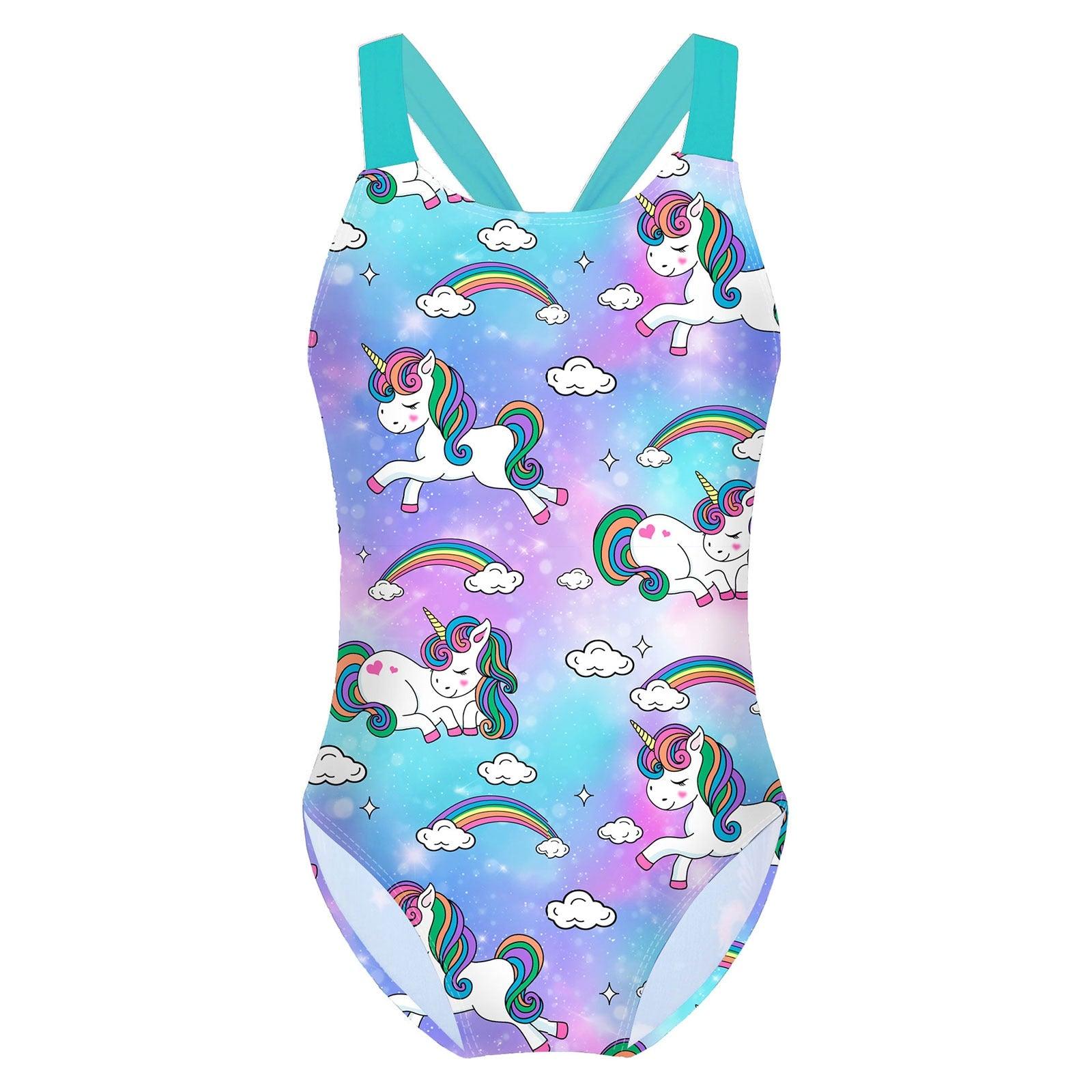 Multicolor unicorn swimsuit