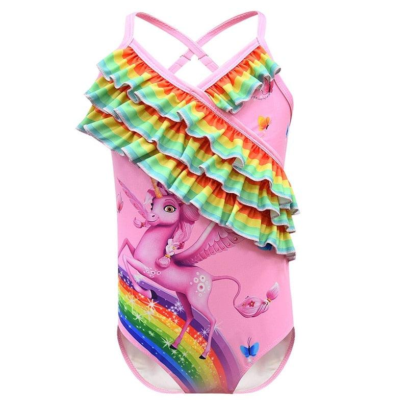 Fancy ruffled unicorn swimsuit - Unicorn