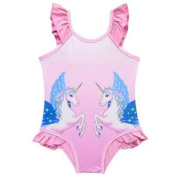 Ruffled unicorn swimsuit - Unicorn