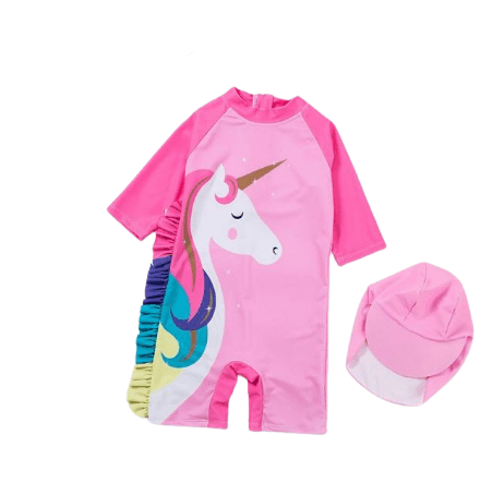 Unicorn swimsuit pink jumpsuit - Unicorn