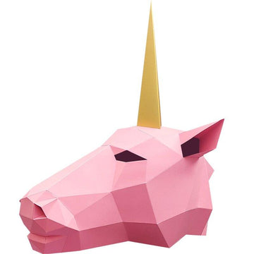 Máscara de carnaval de unicornio de papel 3D