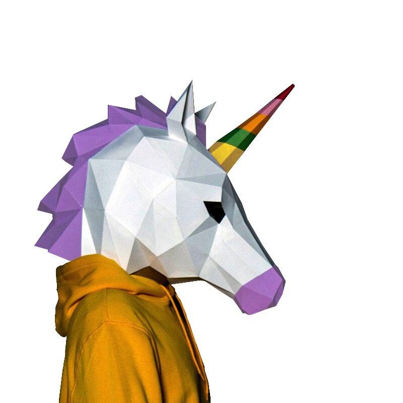 máscara de unicornio 3D