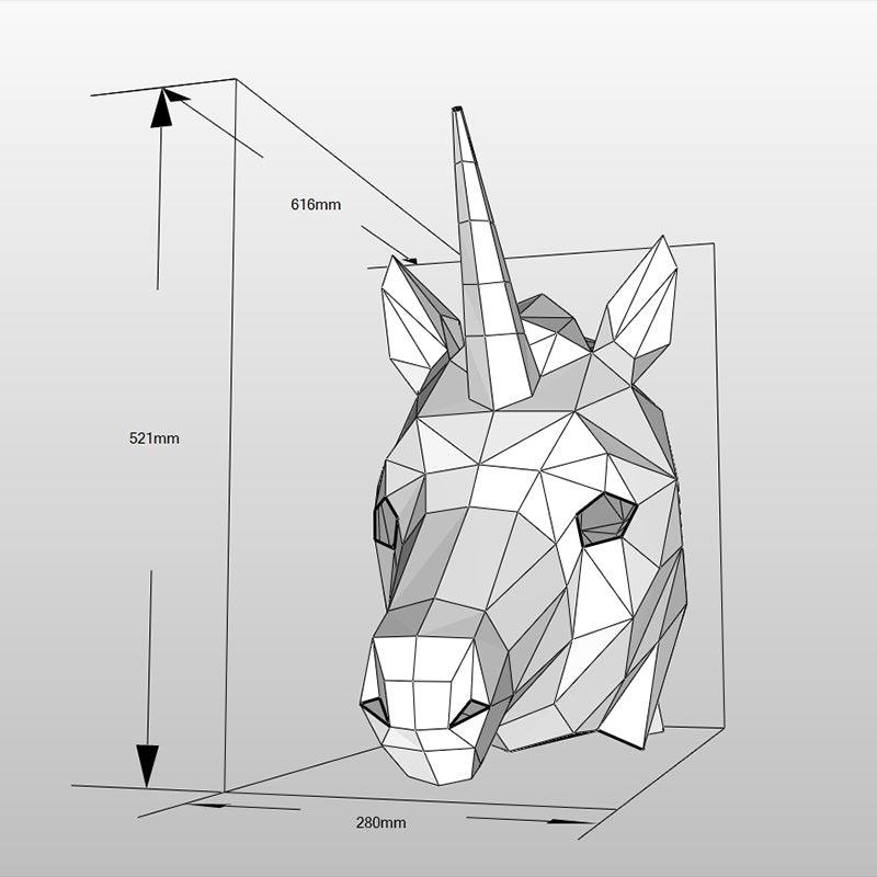 3D unicorn mask - Unicorn