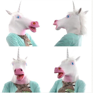 Unicorn mask with a pair of legs