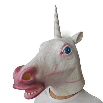 máscara de caballo unicornio