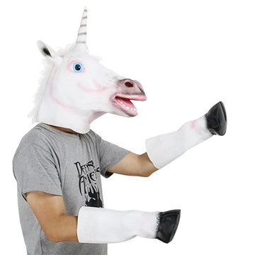 Disfraz de máscara de unicornio con accesorio