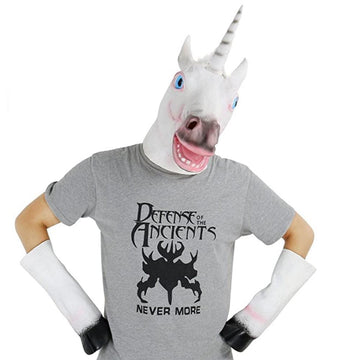 Máscara de disfraz de unicornio con dos patas incluidas