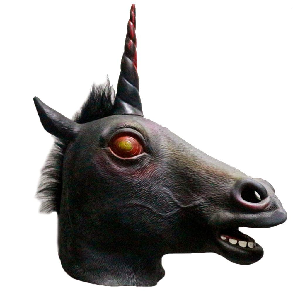 Máscara de unicornio negro